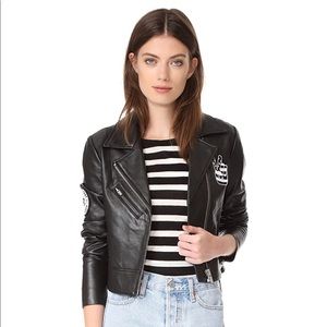 Veda Nova Patches Leather Jacket